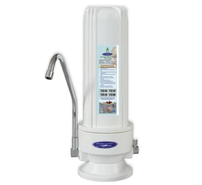 Countertop replaceable single fluoride plus water filter system