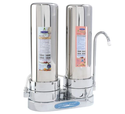 Stainless steel countertop double fluoride filter