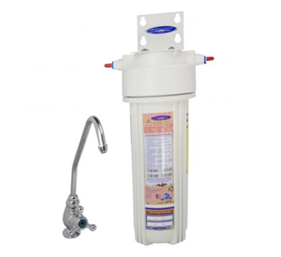 Undersink single fluoride water filter system